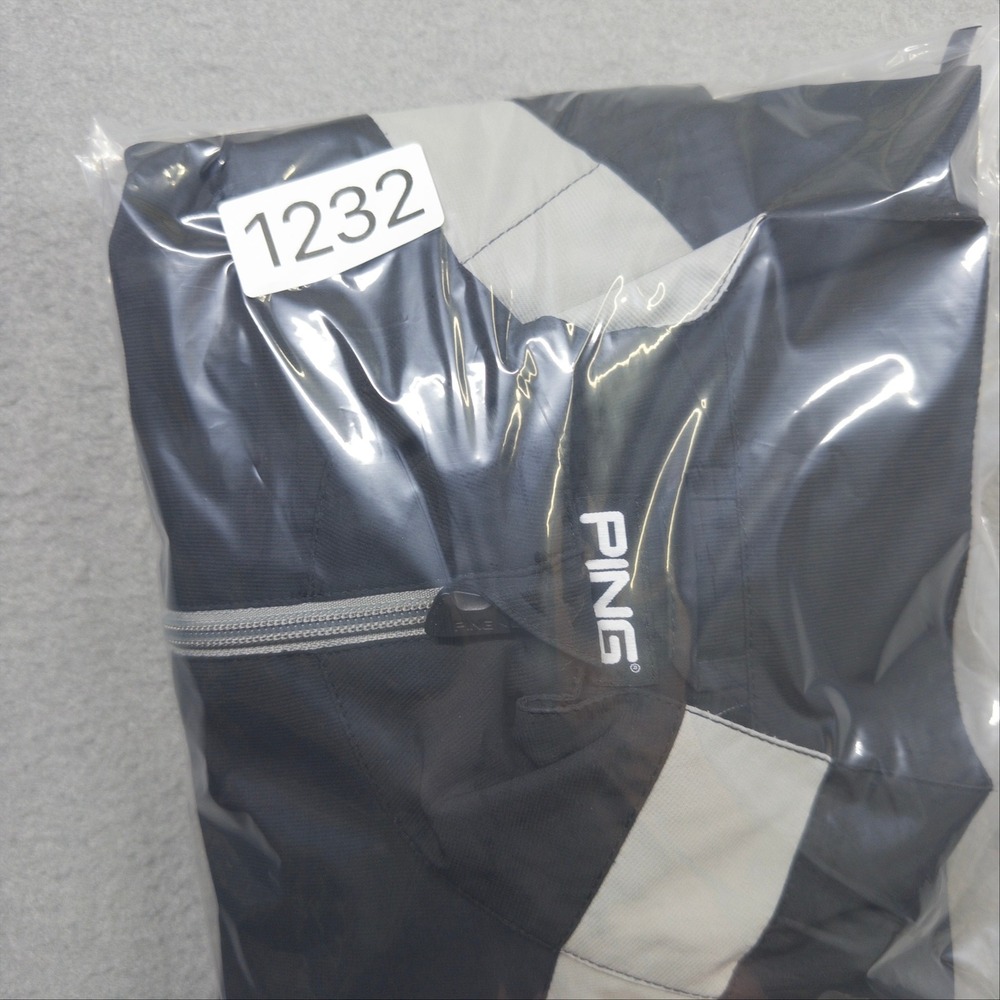 PING Grind Update Golf Windbreaker Mens L Charcoal Gray 1/4 Zip Windshirt Jacket - Picture 13 of 13